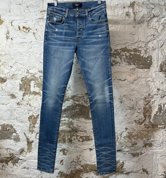 Amiri Plain Dark Blue Denim Jeans Sz 30