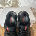 Prada Americas Cup Triple Black Patent Sneaker Sz 8
