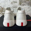Prada Americas Cup Triple White Leather Sneaker Sz 9.5