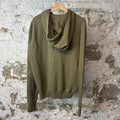Rick Owens DRKSHDW Pale Green Pearl Zip Up Hoodie Sz L