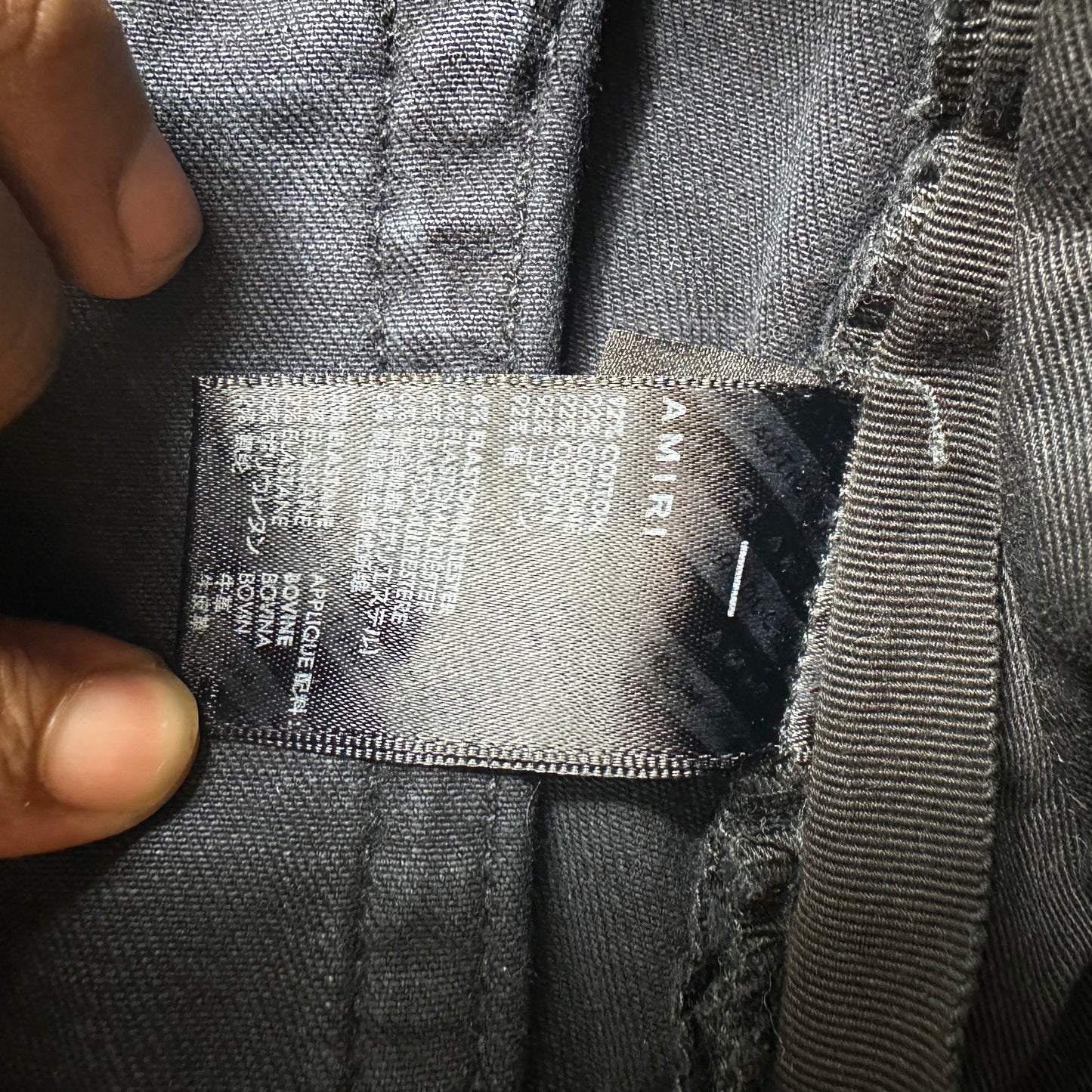 Amiri MX1 Black White Woven Black Denim Jeans Sz 36