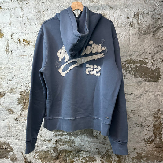 Amiri Varsity Patch 22 Hoodie Blue Sz S
