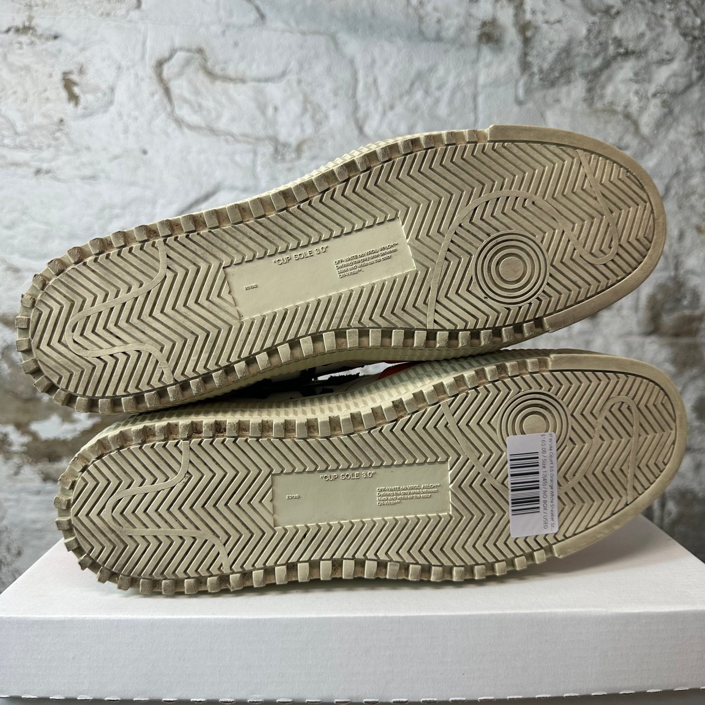 Off-White Court 3.0 Orange White Sneaker Sz 12 (45)