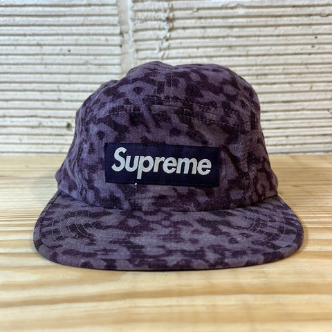 Supreme x Liberty Fabrics Leopard Camp Cap Purple Hat