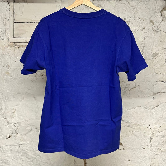 Gucci White Spell T-shirt Navy Blue Sz S