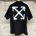 Off-White Spray Diagonals Button Up Shirt Black Sz L