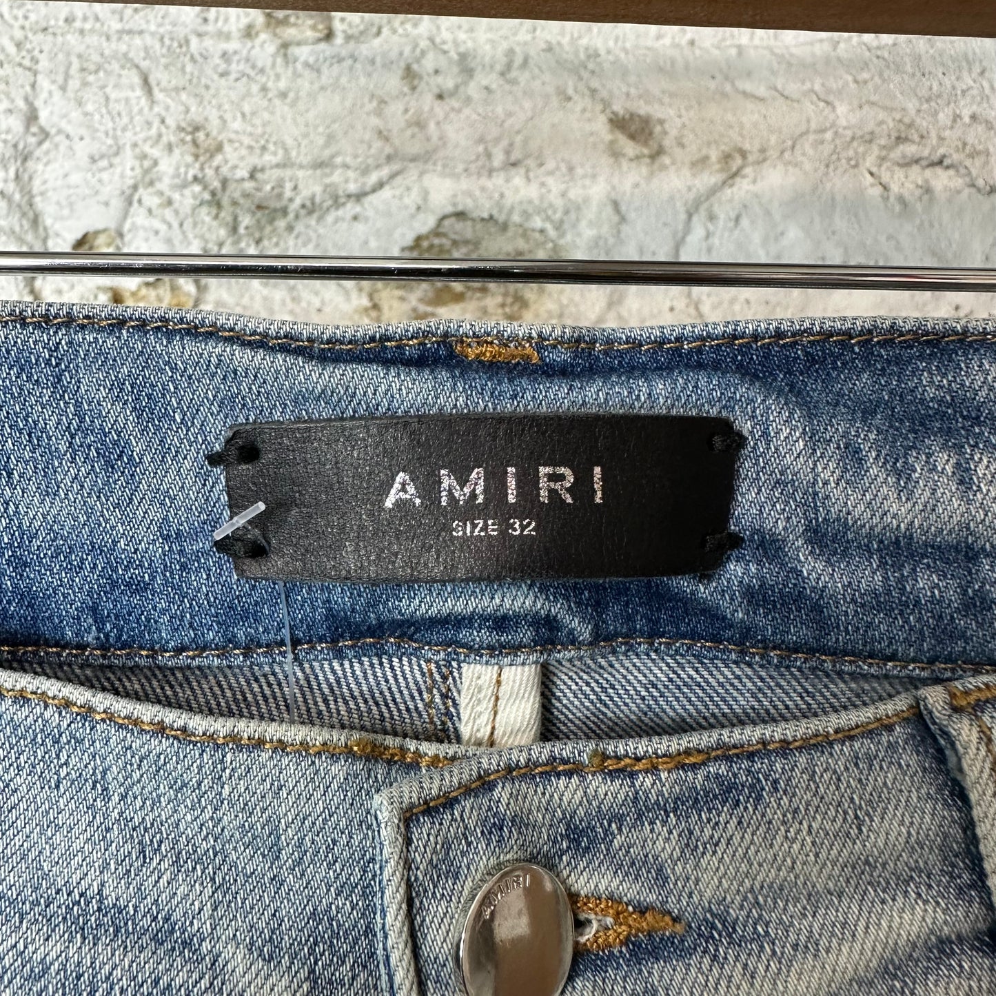 Amiri Multicolor Paisley Blue Denim Jeans Sz 32