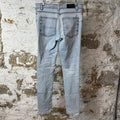 Amiri MX1 Multicolor Tie Dye Light Blue Denim Jeans Sz 34