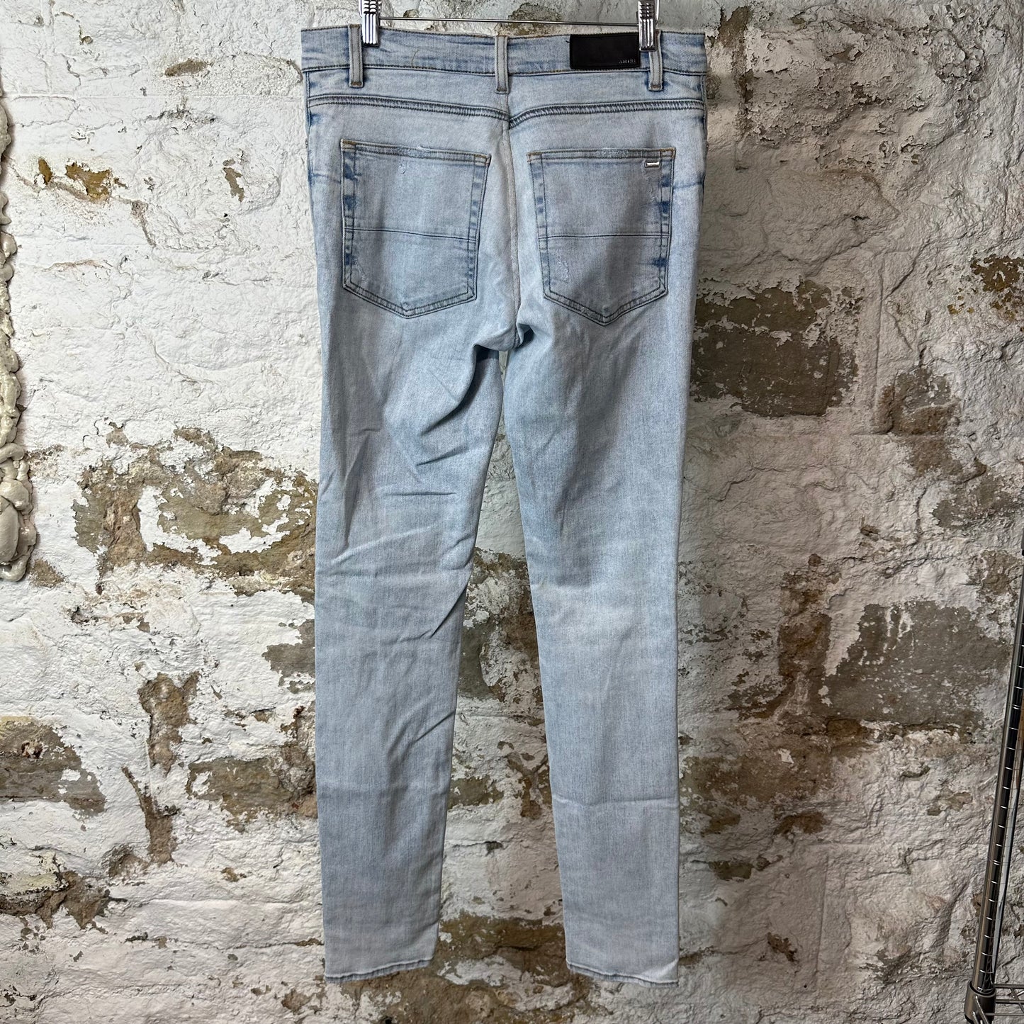 Amiri MX1 Multicolor Tie Dye Light Blue Denim Jeans Sz 34