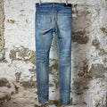 Amiri Distressed Plain Blue Denim Jeans Sz 30