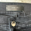 Amiri MX1 Black White Woven Black Denim Jeans Sz 36