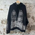 Who Decides War Embroidered Stained Glass Black Hoodie Sz XXL