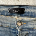 Amiri MX1 Indigo Paisley Blue Denim Jeans Sz 38