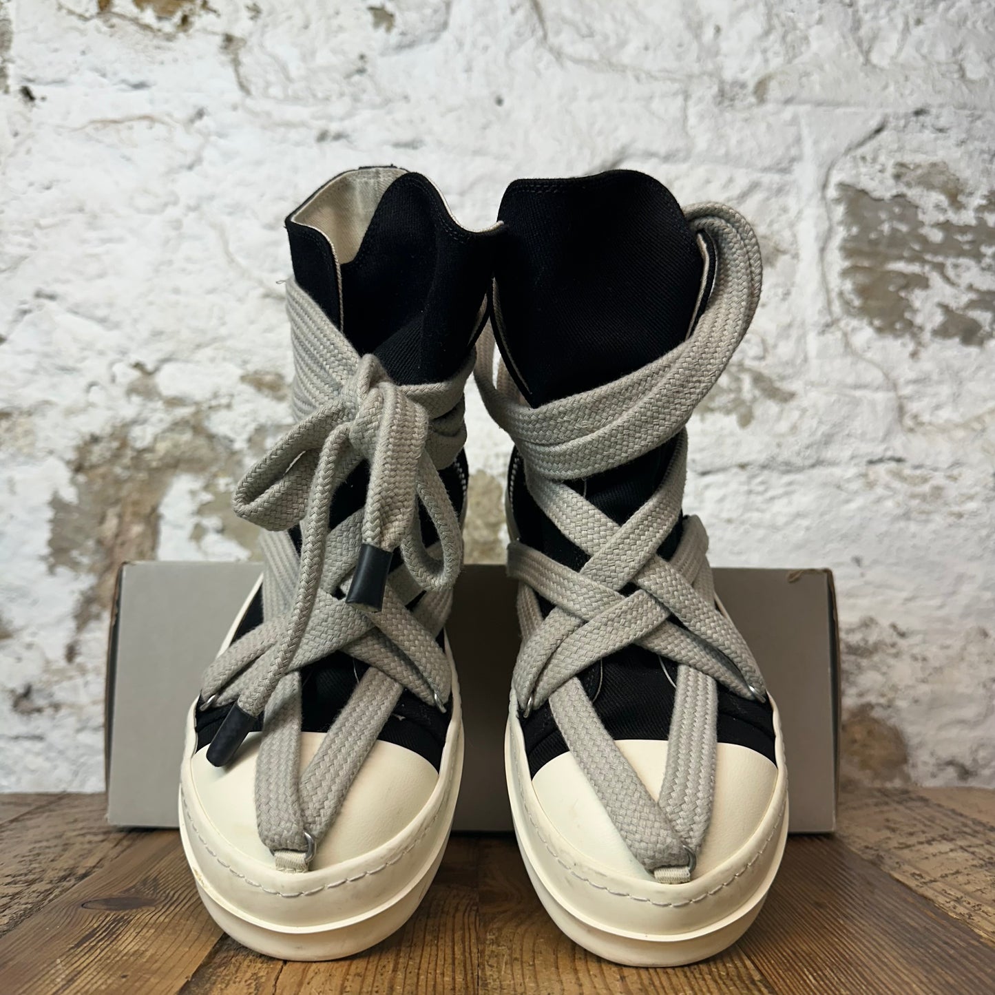 Rick Owens DRKSHDW Hexa Lace Black Milk Sneaker Sz 6.5 (39)