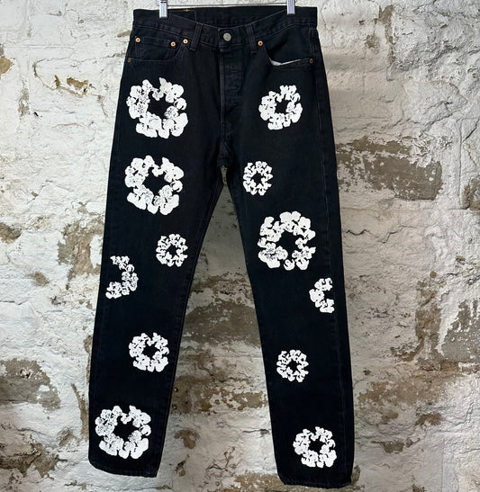 Denim Tears White CW Black Denim Jeans Sz 33