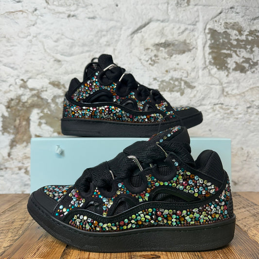 Lanvin Curb Multicolor Rhinestone Black Sneaker