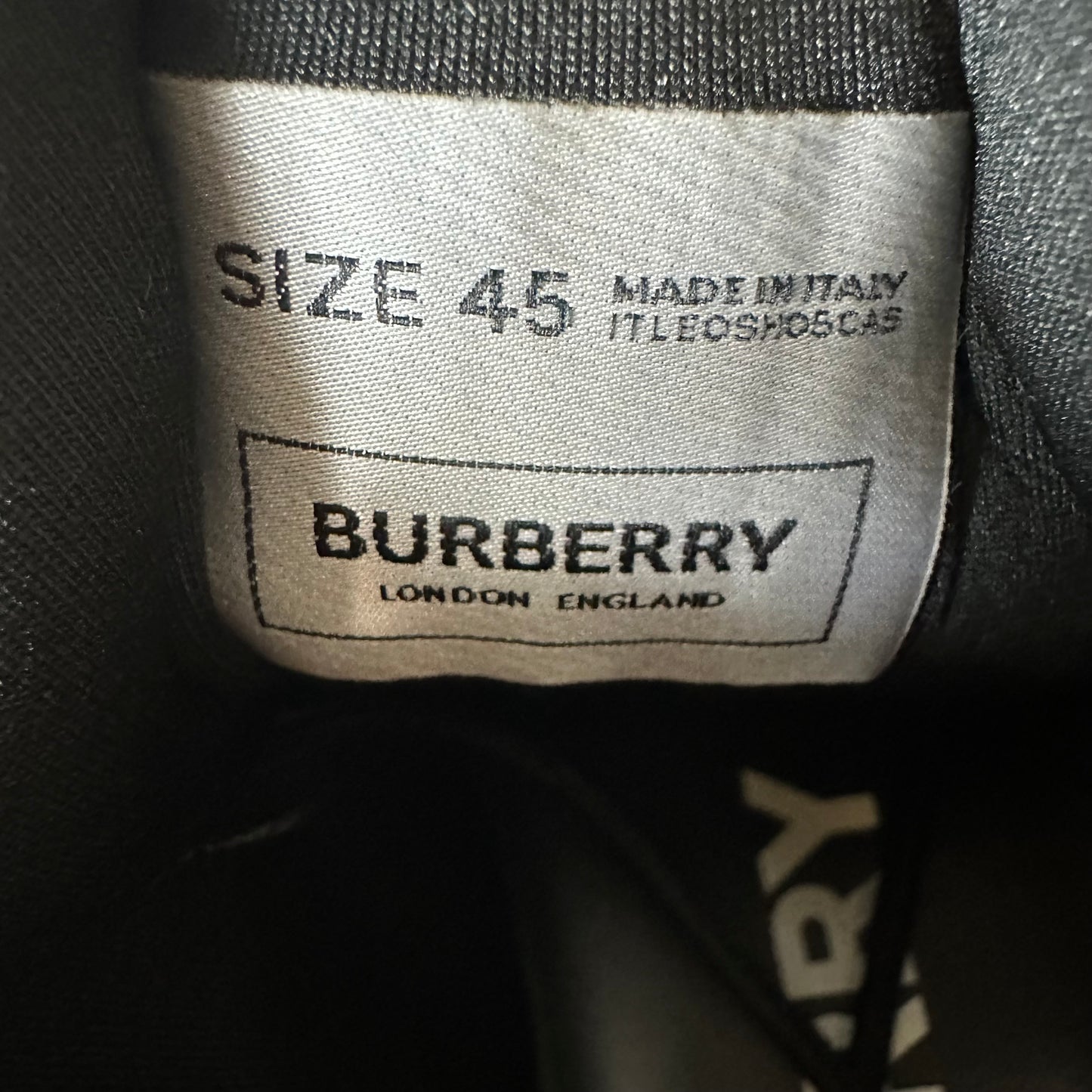 Burberry Arthur Brown Plaid Black Sneaker Sz 12 (45)