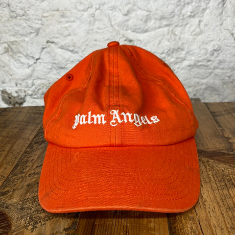 Palm Angels Orange Spellout Hat
