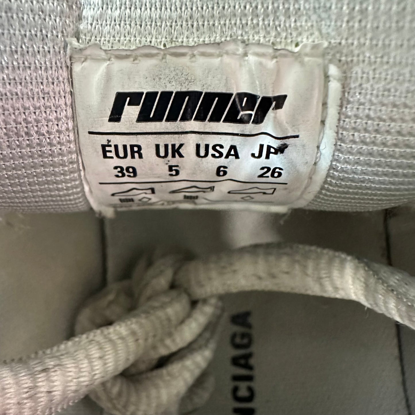 Balenciaga Runner Black White Gradient Sneaker Sz 6.5 (39)
