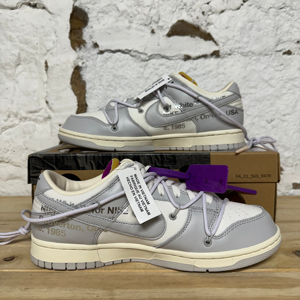 Nike Dunk Low Off-White Lot 3 Sz 8.5 DS