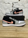 Air Jordan 1 Low Black Grey Pink Sz 10.5 DS