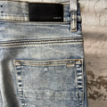 Amiri MX1 Tie Dye Washed Blue Denim Jeans Sz 31