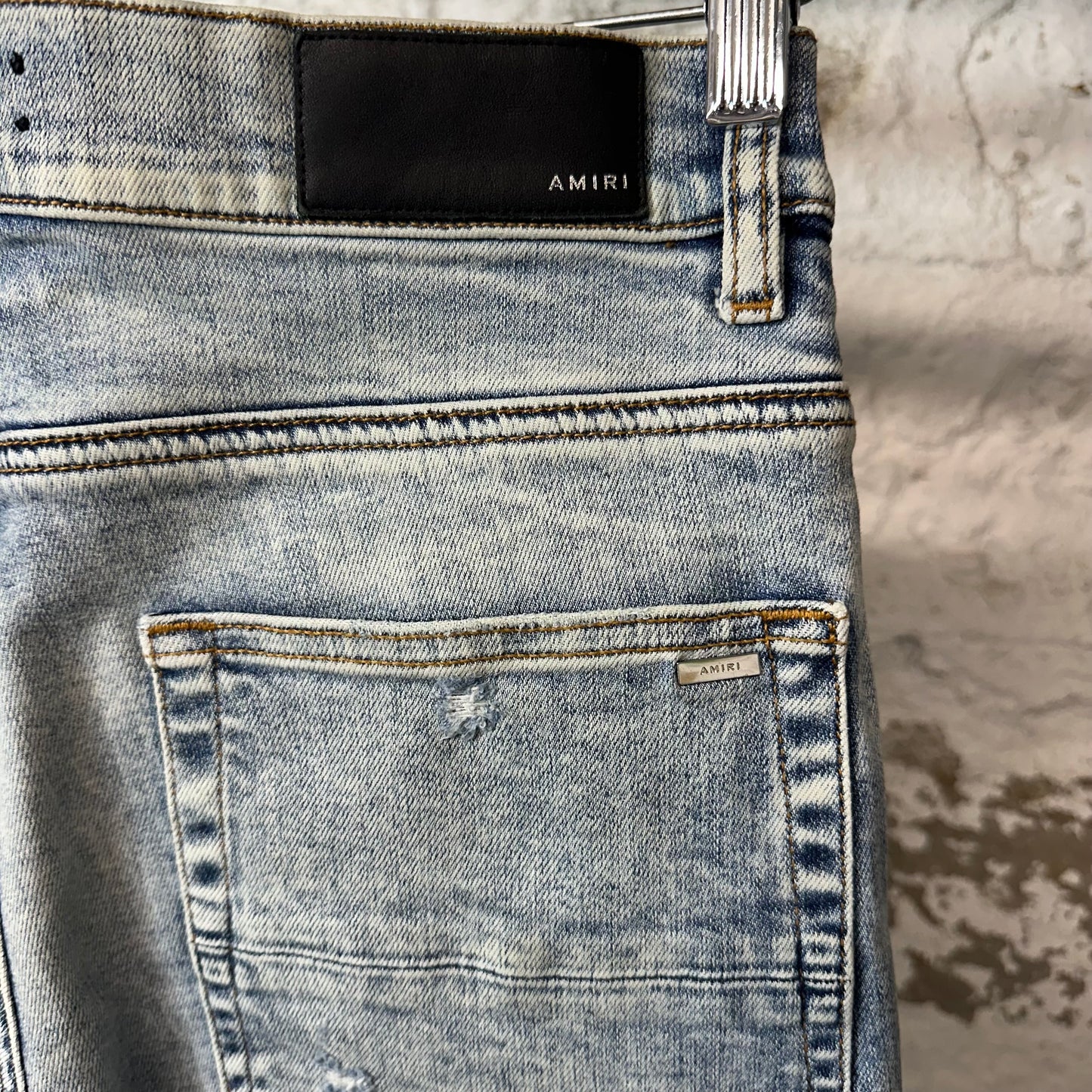 Amiri MX1 Tie Dye Washed Blue Denim Jeans Sz 31