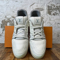 Louis Vuitton White Cream Trainer Sneaker Sz 11.5 (10LV)