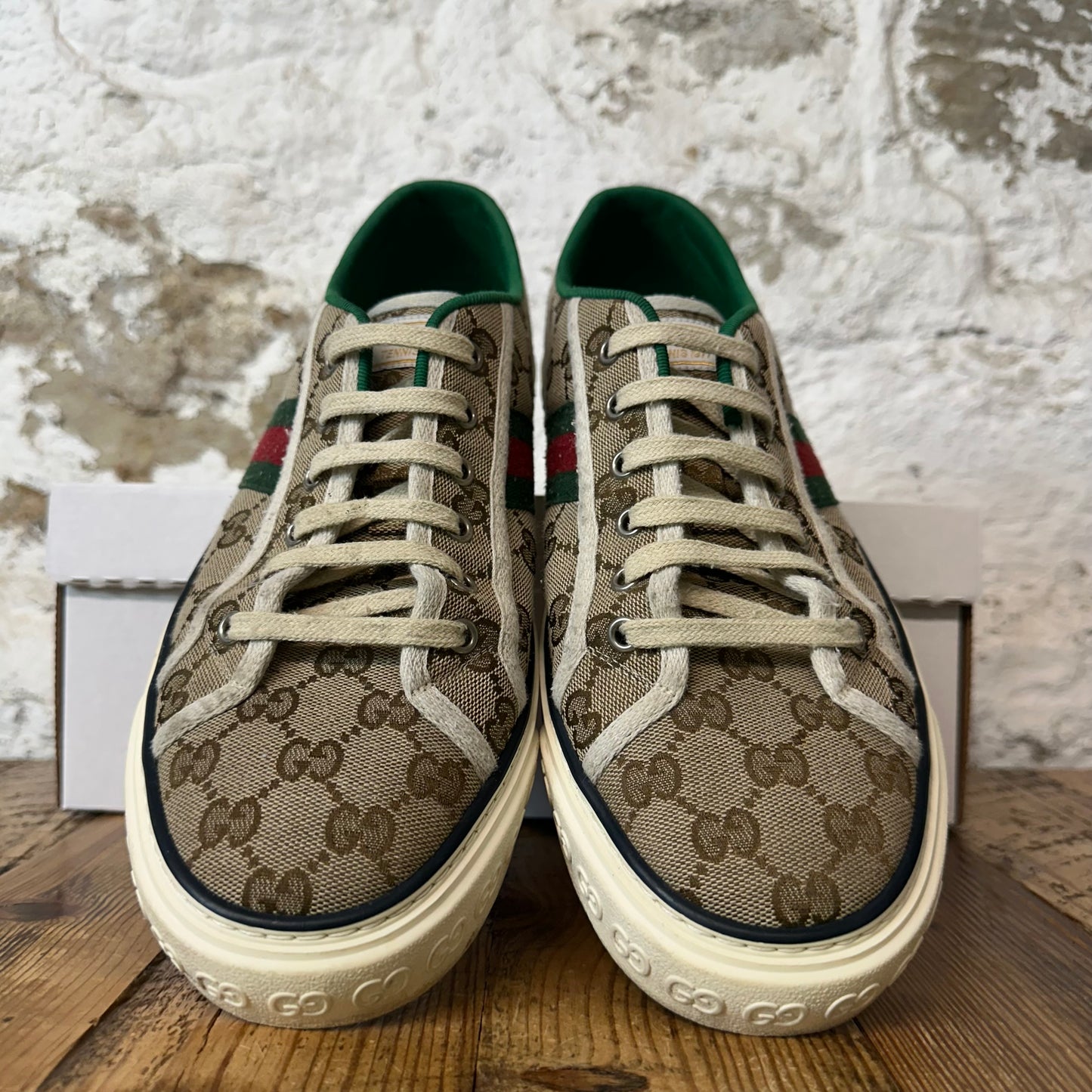 Gucci Tennis 1977 Brown Monogram Sneaker Sz 10