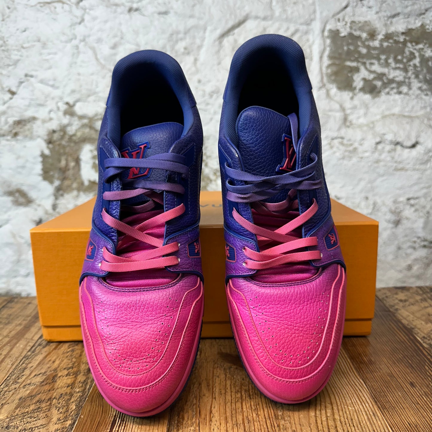 Louis Vuitton Purple Pink Fade Trainer Sneaker Sz 10.5 (9LV)