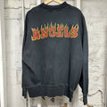 Palm Angels Flames Black Crewneck Sz M
