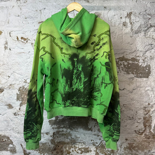 Vale Grafitti Zip Up Hoodie Green Sz S