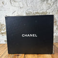 Chanel Silver CC Black Navy Velour Sneaker Sz 8.5 (41.5)