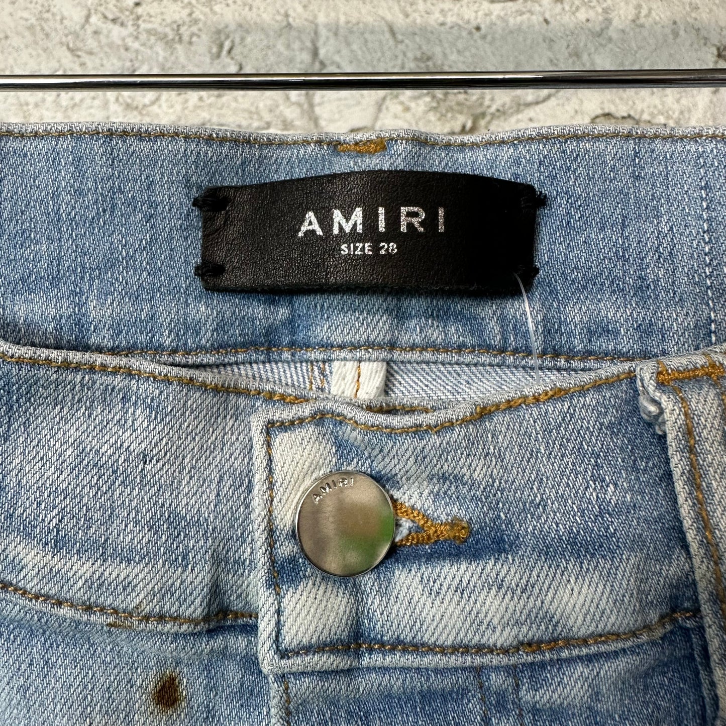 Amiri Plain Light Blue Flare Denim Jeans Sz 28