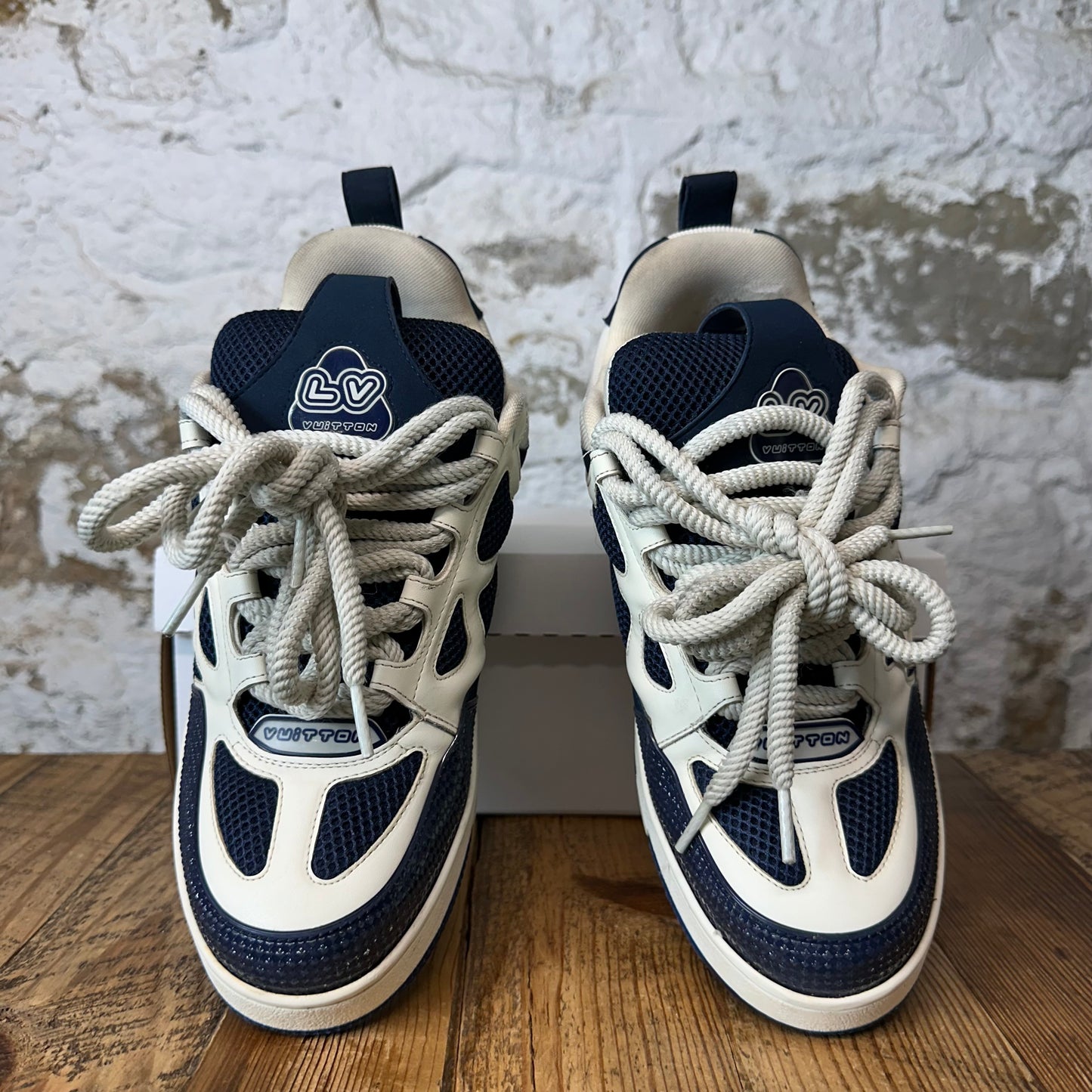 Louis Vuitton Navy White Skate Sneaker Sz 10 (8.5LV)