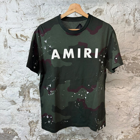 Amiri White Spell Camo T-shirt Sz M