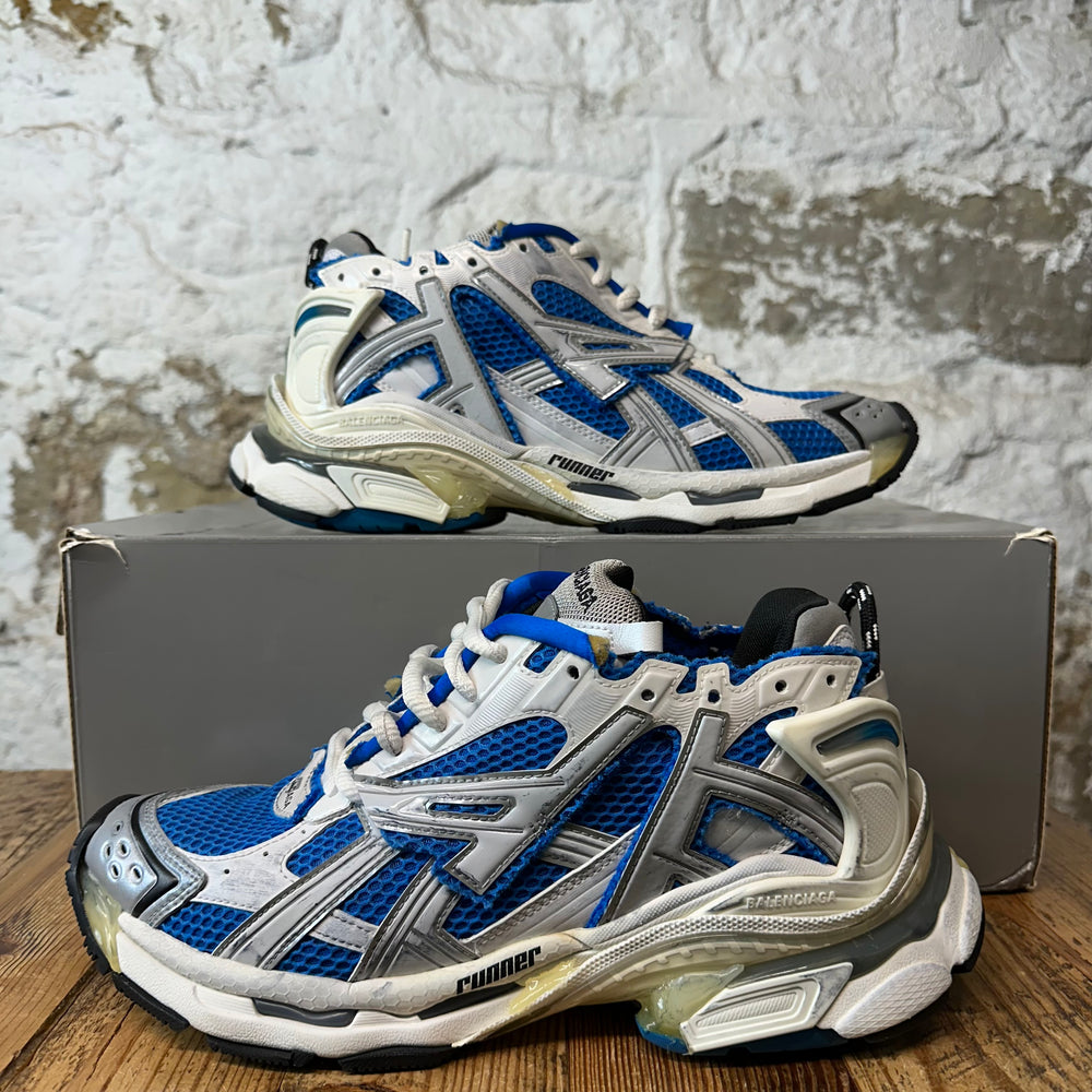 Balenciaga Runner Blue Grey White Sneaker Sz 8 (41)