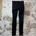 Amiri Black Suede Core Logo Black Denim Jeans Sz 31
