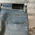 Amiri MX1 Multicolor Flannel Blue Denim Jeans