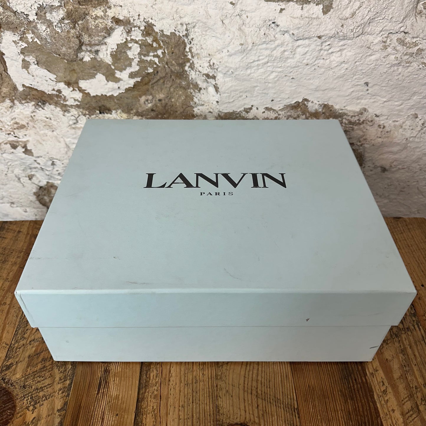 Lanvin Curb Striped Lace Anthracite Sneaker