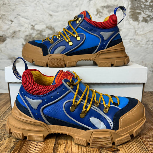 Gucci Flashtrek Red Blue Brown Boot Sneaker Sz 7