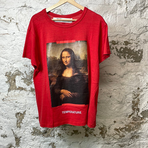 Off White Mona Lisa T-shirt Red Sz M