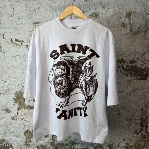 Saint Vanity Brown Griffin White T-shirt