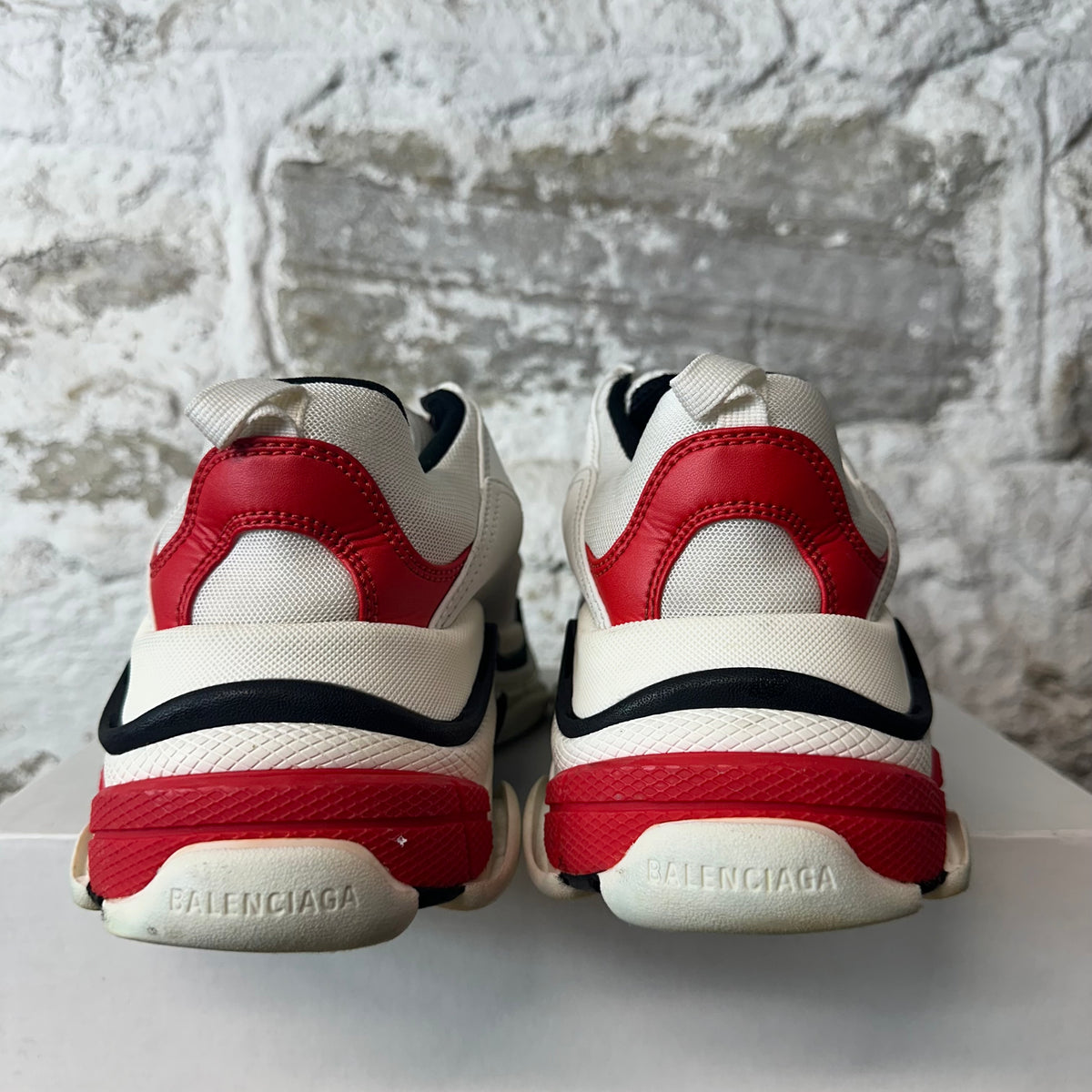 Balenciaga Triple S White Red Black Sneaker Sz 10 (43)