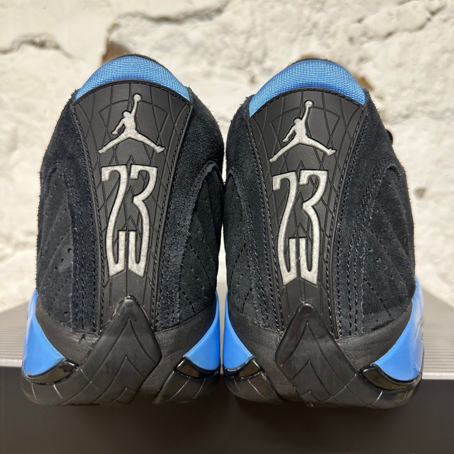 Air Jordan 14 Black University Blue Sz 8.5