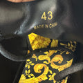 Versace Medusa Insignia Black Leather Boot Sz Sz 10 (43)