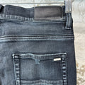 Amiri MX1 Camo Patch Black Denim Jeans Sz 31