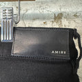 Amiri Knee Hole Plain Black Denim Jeans Sz 36
