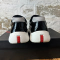 Prada Americas Cup Black Patent Grey White Sneaker Sz 9