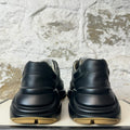 Gucci Rython Iridescent Logo Black Sneaker Sz 6.5 (39.5)